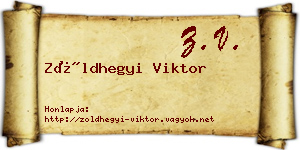 Zöldhegyi Viktor névjegykártya